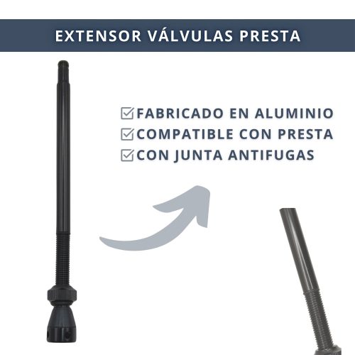 IBRIQO® Extensor 40mm Válvula Presta Bicicleta - Imagen 4