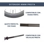 IBRIQO® Extensor 40mm Válvula Presta Bicicleta - Imagen 5