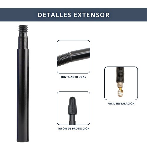 IBRIQO® Extensor 70mm Válvula Presta Bicicleta - Imagen 3