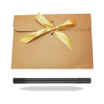 30 Sobres Vintage Papel Kraft con Cinta Dorada + Rotulador 1