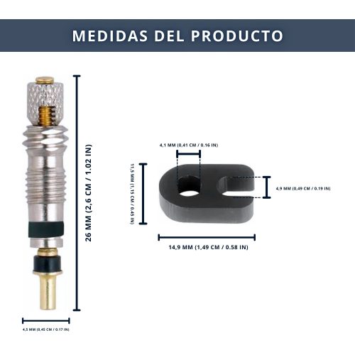 IBRIQO® 10 Obuses Válvula Presta + 2 Llaves Bicicleta 3