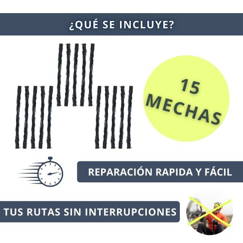 IBRIQO® 15 Mechas de Recambio 1,5x50mm MTB y ROAD 2