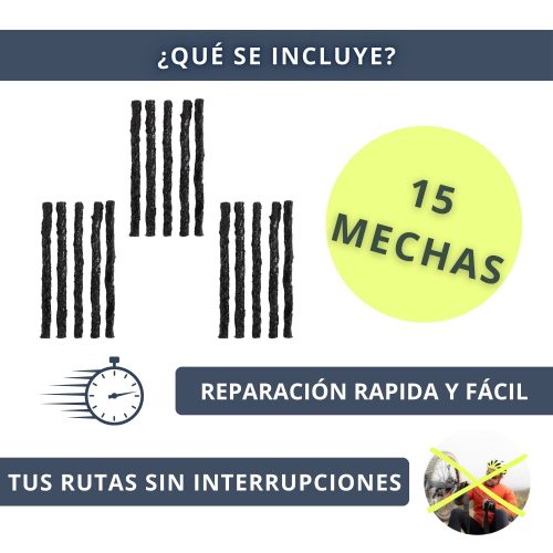 IBRIQO® 15 Mechas de Recambio 3,5x50mm MTB y ROAD 2