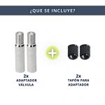 IBRIQO® 2 Adaptadores Prolongadores 40mm Válvula Schrader Gorda Moto Patinetes Eléctricos 2