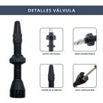 IBRIQO® 2 Válvulas 40mm Presta Tubeless Bicicleta - Imagen 6