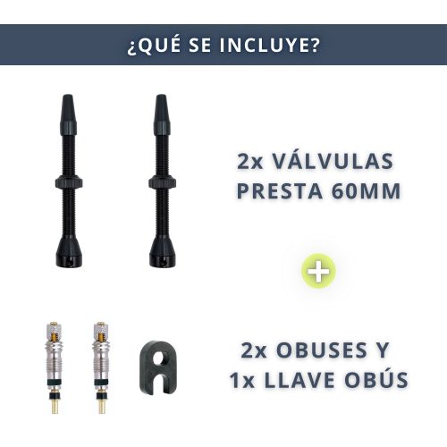 IBRIQO® 2 Válvulas 60mm Presta Tubeless Bicicleta MTB ROAD 2