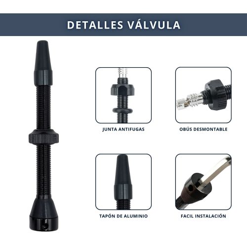 IBRIQO® 2 Válvulas 60mm Presta Tubeless Bicicleta MTB ROAD 3