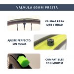 IBRIQO® 2 Válvulas 60mm Presta Tubeless Bicicleta MTB ROAD 5