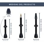 IBRIQO® 2 Válvulas 60mm Presta Tubeless Bicicleta MTB ROAD 7