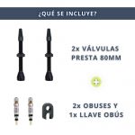 IBRIQO® 2 Válvulas 80mm Presta Tubeless Bicicleta MTB ROAD 2