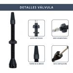IBRIQO® 2 Válvulas 80mm Presta Tubeless Bicicleta MTB ROAD 3
