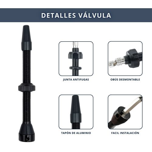 IBRIQO® 2 Válvulas 80mm Presta Tubeless Bicicleta MTB ROAD 3