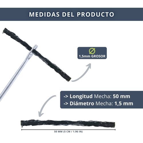 IBRIQO® 30 Mechas de Recambio 1,5x50mm MTB y ROAD 3