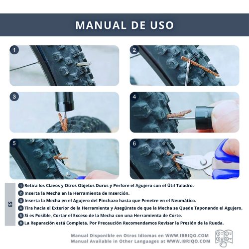 IBRIQO® 30 Mechas de Recambio 1,5x50mm MTB y ROAD 4
