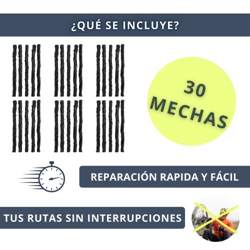 IBRIQO® 30 Mechas de Recambio 3,5x50mm MTB y ROAD 2