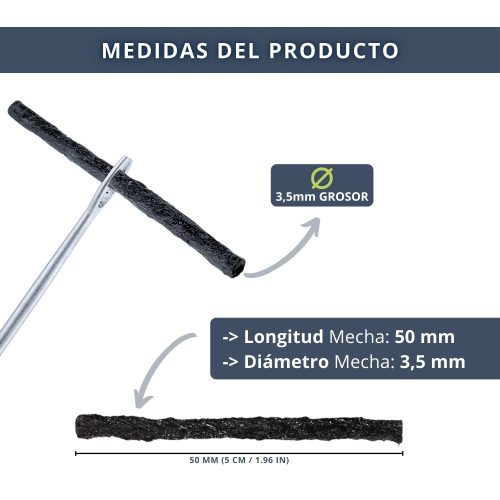 IBRIQO® 30 Mechas de Recambio 3,5x50mm MTB y ROAD 3