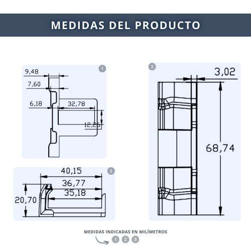 IBRIQO® Clip 35mm ASA para Drenaje de Agua en Panel Solar – Material ASA Más Resistente que ABS 4