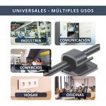 IBRIQO® Clips Blancos Adhesivos Sujeta Cables Organizador con Bridas Velcro 3