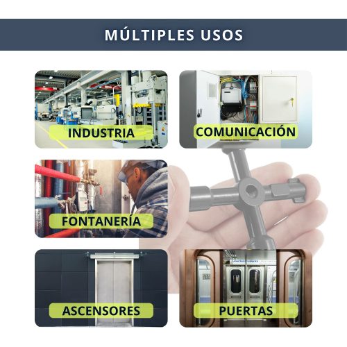 IBRIQO® Llave Universal Multifuncional de 4 Puntas Cuadros 3