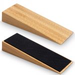 Set 2 Topes Cuñas de Madera Bambu Puertas Antideslizante Sujeta Puertas 1