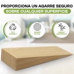 Set 2 Topes Cuñas de Madera Bambu Puertas Antideslizante Sujeta Puertas 2