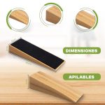 Set 2 Topes Cuñas de Madera Bambu Puertas Antideslizante Sujeta Puertas 6