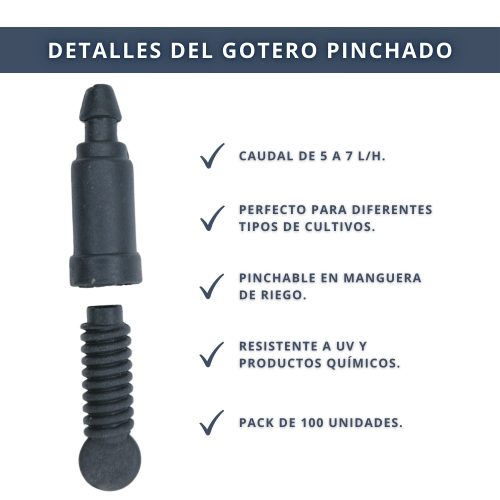 IBRI0030017 IBRIQO® Gotero Pinchado Con Tornillo - Riego Goteo 6