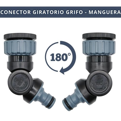 IBRIQO® Conector Flexible para Riego 3/4" y 1" – Adaptador Giratorio 90°-180° para Grifos y Mangueras de Jardín - Imagen 5