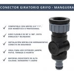 IBRIQO® Conector Flexible para Riego 3/4" y 1" – Adaptador Giratorio 90°-180° para Grifos y Mangueras de Jardín - Imagen 3