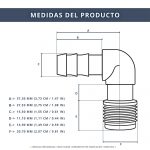 CONECTOR CODO 90º CON ROSCA 1,2_ 6