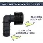 CONECTOR CODO 90º CON ROSCA 3,4_ 3