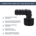 CONECTOR CODO 90º CON ROSCA 3,4_ 4