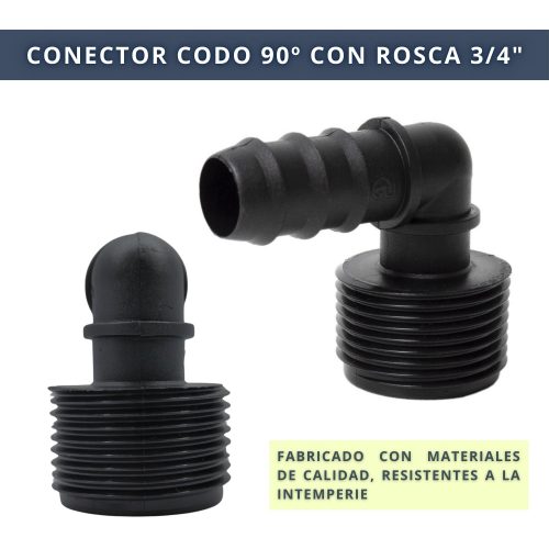 CONECTOR CODO 90º CON ROSCA 3,8_ 5