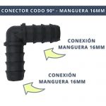 CONECTOR CODO 90º manguera 16mm 1,2_ 3