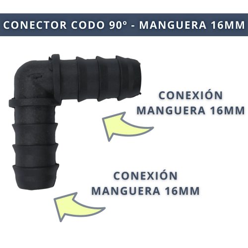 CONECTOR CODO 90º manguera 16mm 1,2_ 3