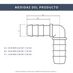 CONECTOR CODO 90º manguera 16mm 1,2_ 6