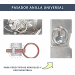 IBRIQO® Pasadores de Anilla Zincados M10x46mm – Sujeción Rápida para Maquinaria, Remolques y Bricolaje - Imagen 3