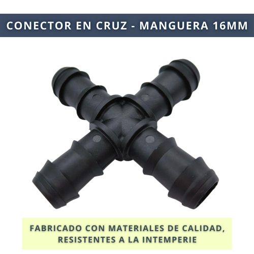 IBRI0030004 CONEXIÓN TRIPE EN CRUZ - Y - MANGUERA 16MM 5