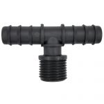 IBRIQO® Conector en T con Rosca 1/2" a Manguera 16 mm – Derivación para Riego por Goteo