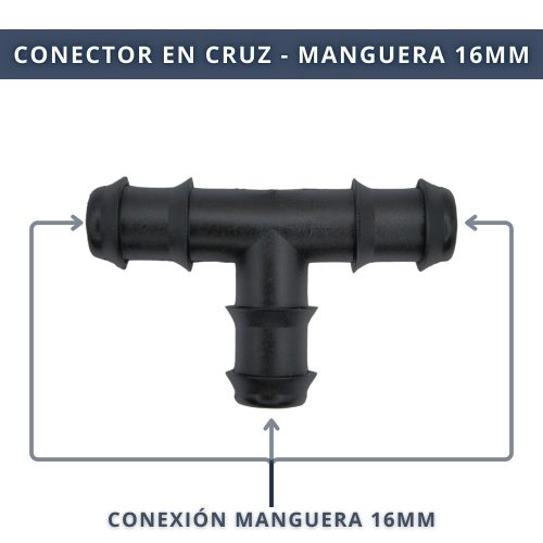 IBRI0030008 CONECTOR T - MANGUERA 16MM 3