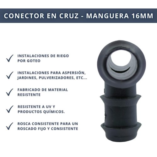 IBRI0030008 CONECTOR T - MANGUERA 16MM 4