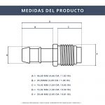 IBRI0030009 CONECTOR ENLACE MIXTO MANGUERA 16MM - ROSCA 1,2 6