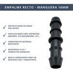 IBRI0030011 EMPALME RECTO - MANGUERA 16MM 4