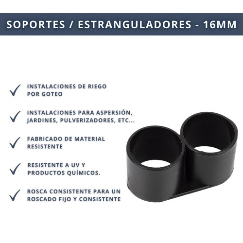 IBRI0030012 CONECTOR - SOPORTE DOBLE ANILLO - MANGUERA 16MM 4