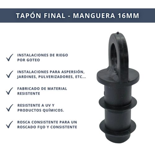 IBRI0030013 TAPON FINAL LINEA - MANGUERA 16MM 4