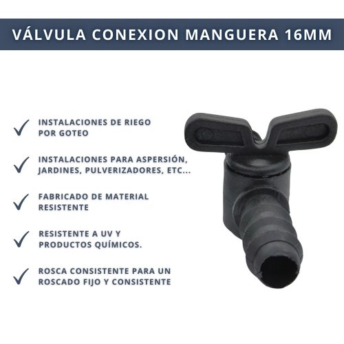 IBRI0030014 VALVULA RIEGO - MANGUERA 16MM 4