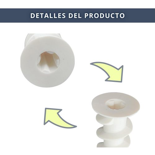 IBRI0190002+3+4 TACO TORNILLO NYLON 15x33 MM BLANCOS 2