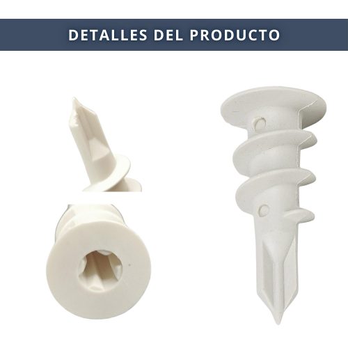 IBRI0190002+3+4 TACO TORNILLO NYLON 15x33 MM BLANCOS 3