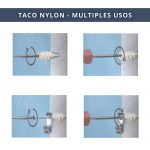 IBRI0190002+3+4 TACO TORNILLO NYLON 15x33 MM BLANCOS 4