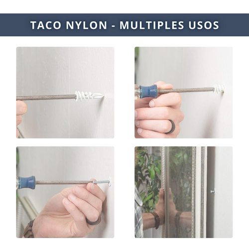 IBRI0190002+3+4 TACO TORNILLO NYLON 15x33 MM BLANCOS 5